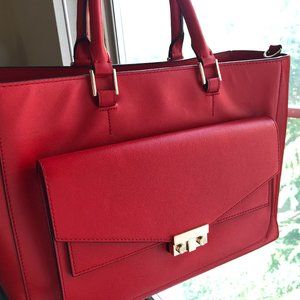 Tory Burch Tote bag bonus clutch wallet // good condition - to purses in one!